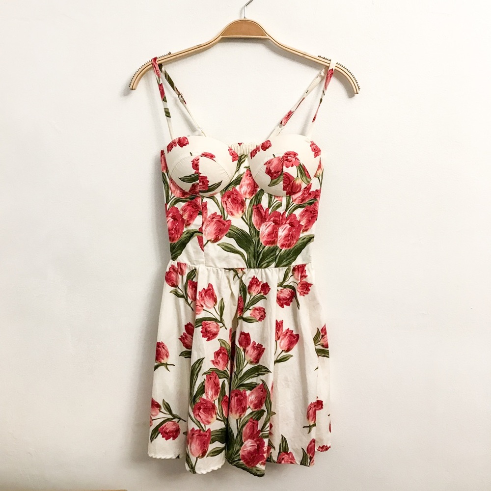 Floral bustier dress